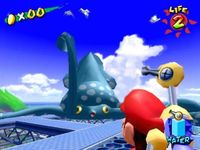 une photo d'Ã©cran de Super Mario Sunshine sur Nintendo Gamecube